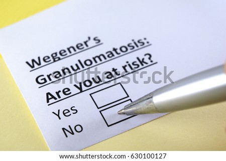 Wegener's granulomatosis: are you at risk? yes or no Stock photo © 