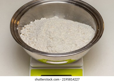 Weigh The Flour On The Scale