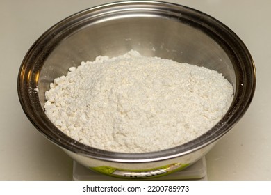 Weigh The Flour On The Scale