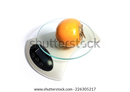 weighing of tropical fruit for determination of his volume