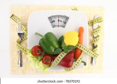 Weight Loss Scale. Diet Concept