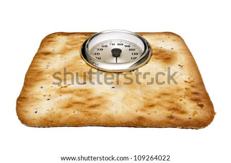 Weight scale made of cookies