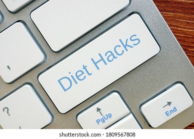 Weightloss Concept Meaning Diet Hacks With Phrase On The Sheet.