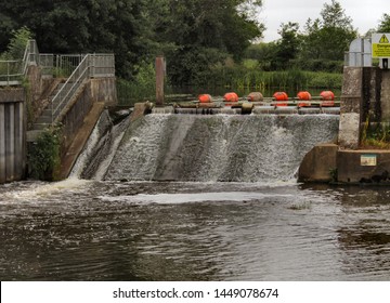 weir with a waterfall at East Peckham
