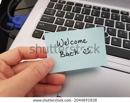 Welcome back employee to office during Covid-19 pandemic