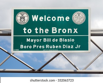 Welcome to the Bronx street sign in New York City