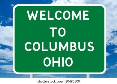 Welcome To Columbus Ohio Road Sign