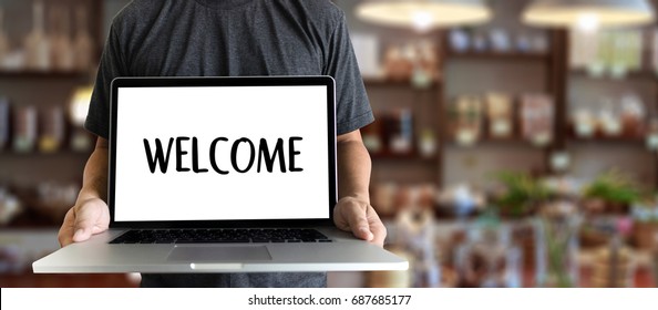WELCOME Concept Communication Business open welcome to the team Teamwork