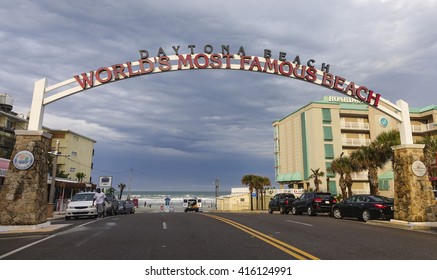 Welcome Daytona Beach Sign On International Stock Photo 416124991 ...