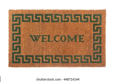 Welcome Door Mat Isolated On A White Background.
