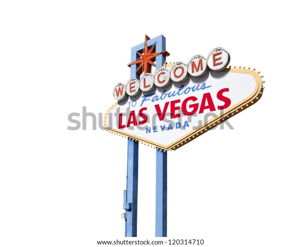 Welcome Fabulous Las Vegas Sign Isolated Stock Photo (Edit Now) 120314710