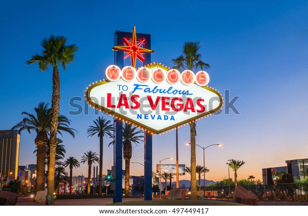  The Welcome to Fabulous Las Vegas sign in Las Vegas,
Nevada USA