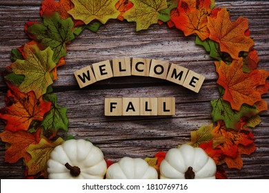 Welcome Fall Message Alphabet Letter On Stock Photo 1810769716 ...