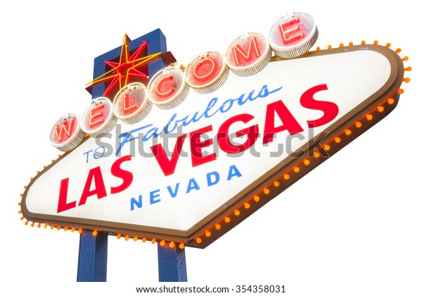 Welcome Las Vegas Neon Sign Stock Photo (Edit Now) 354358031