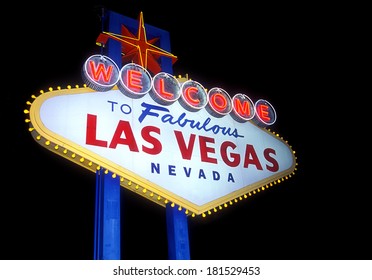 Welcome To Las Vegas Sign Isolated