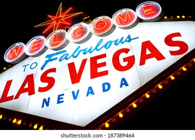 Welcome To Las Vegas Sign Isolated