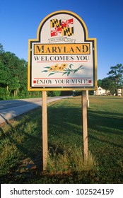 Welcome To Maryland Sign