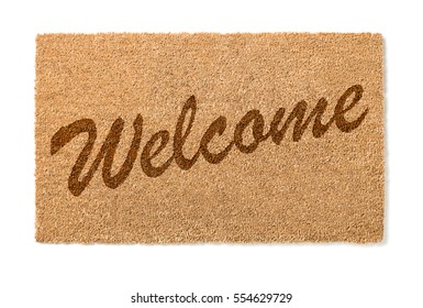 Welcome Mat Isolated On A White Background.