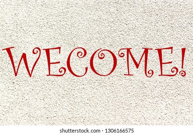 Welcome message concept