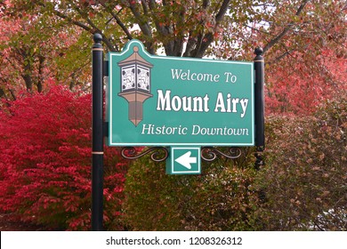 Welcome To Mount Airy Sign, North Carolina