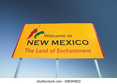 Welcome To New Mexico State Sign