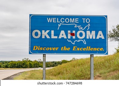 Welcome to Oklahoma Sign along highway