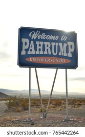 Welcome To Pahrump, Nevada Road Sign