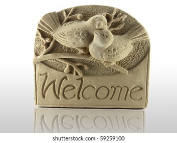 Welcome Sigh Made Form Stone