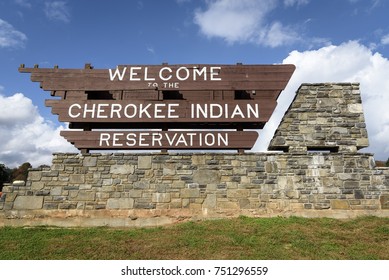 Welcome sign of Cherokee National Forest during the fall