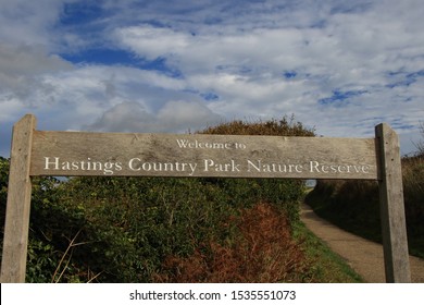 Welcome Sign To Hastings Country Park.