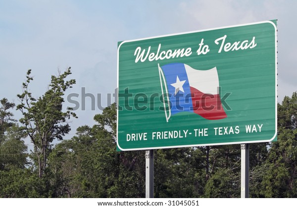 TEXAS STATE LINE Metal Sign 6x12 