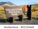 Welcome Sign at Yellowstone National Park