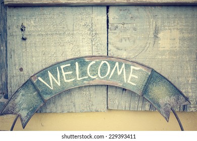 Welcome Signboard Vintage Stock Photo 229393411 | Shutterstock