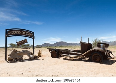 Welcome To Solitaire Sign, Namibia