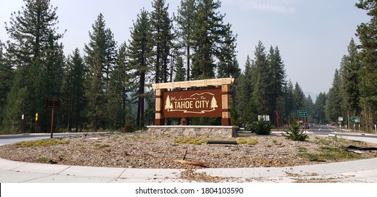 The Welcome To Tahoe City Sign