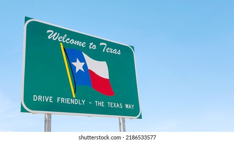 Welcome To Texas Road Sign