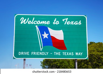 Bienvenue au panneau Texas à la frontière de l'État