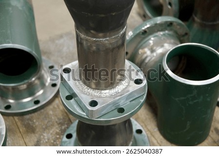 welded joints joining pipe to flanges 