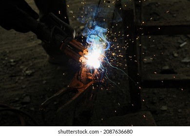 Welder  Welding Fumes Are Harmful To The Eyes And Respiratory System. If Not Wearing Protective Equipment