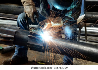 Welder at work