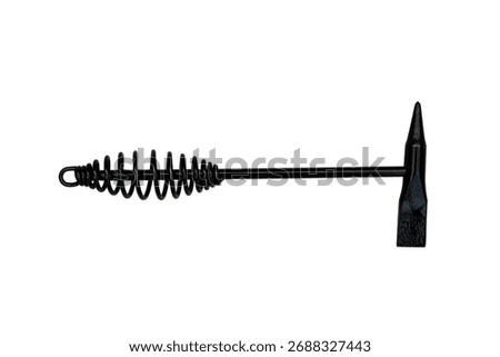 Welding Chipping Hammer with Spring Handle, ABM Tools. White background.