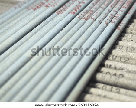 Welding electrodes designed for iron and stainless steel are orderly arranged