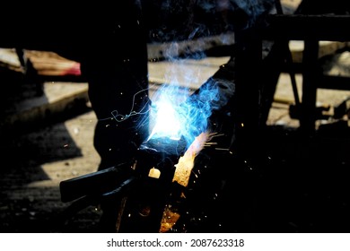 Welding Fumes Are Harmful To The Eyes And Respiratory System.  If Not Wearing Protective Equipment