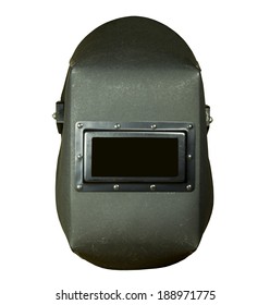 welding helmet isolated over a white background