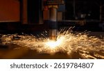 Welding process with robotic welding machine for machinery manufacturing