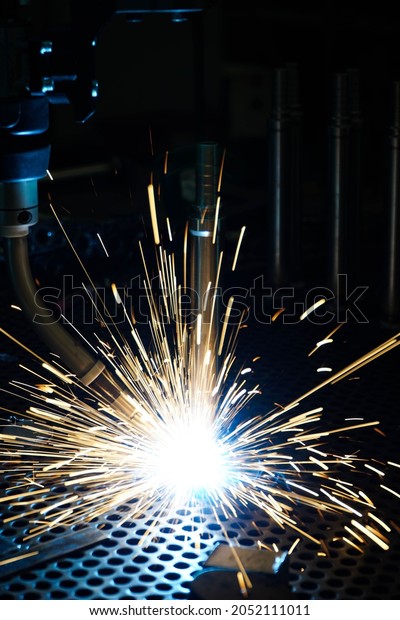 Welding of robot\
movement in car parts\
factory\
