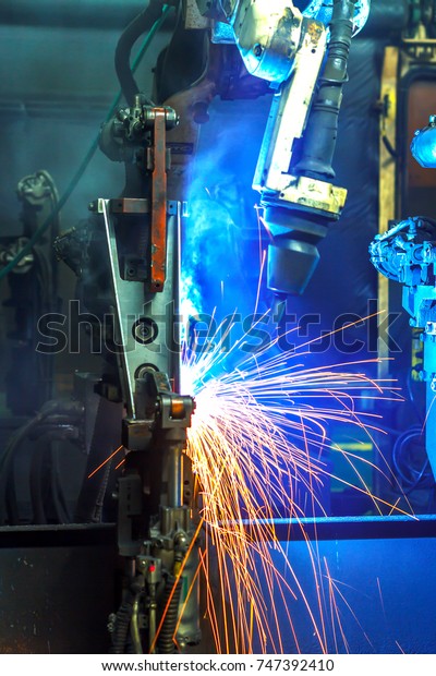 Welding robots movement
in a car factory