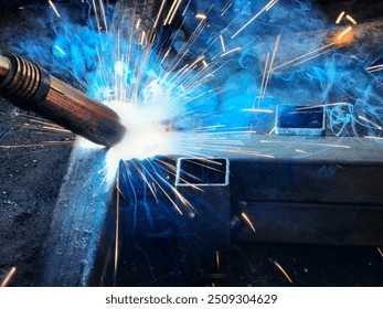 Welding of steels with Mig welding, welding master - Powered by Shutterstock