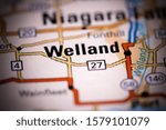 Welland. Canada on a map