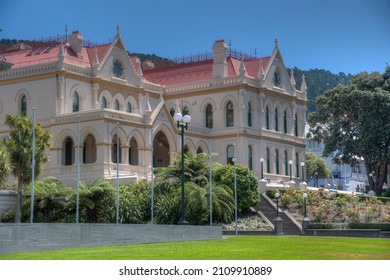 WELLINGTON, NEW ZEALAND, FEBRUARY 9, 2020: Parliamentary Library in Wellington, New Zealand
